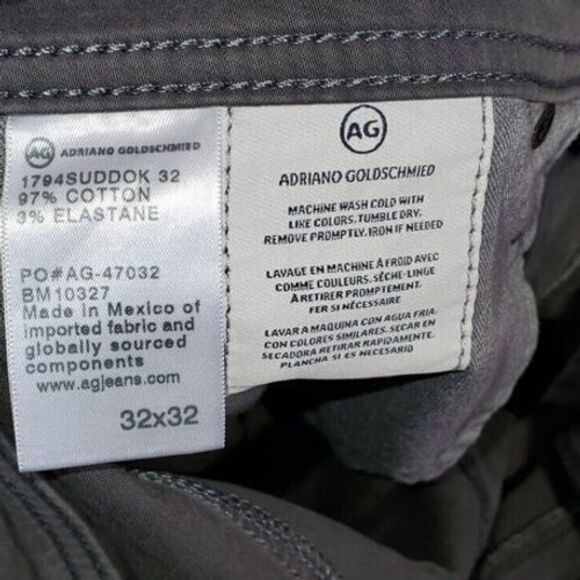 AG Everett Straight Jeans Men size 32x29‎ Stretchy Denim BM10327 Slim Fit - Picture 3 of 9